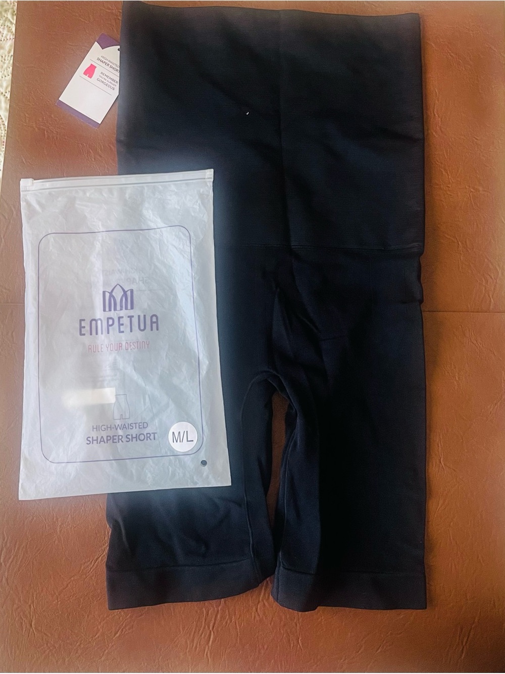 Shapermint Black High-Waisted Shaper Shorts, M-L